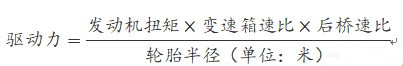 速比與牽引力的關(guān)系 速比與牽引力的關(guān)系