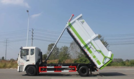 國六東風(fēng)錦程前頂加長型對接垃圾車 國六東風(fēng)錦程前頂加長型對接垃圾車