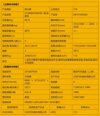 江鈴紫外光固化管道修復(fù)車(chē)_程力牌CL5080XJX6AHQ型檢修車(chē) 江鈴紫外光固化管道修復(fù)車(chē)_程力牌CL5080XJX6AHQ型檢修車(chē)
